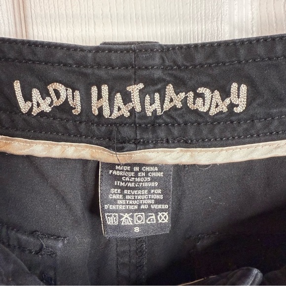 Lady Hathaway 90’s Vintage Black Bootcut Chino Pants Size 8 GUC - Picture 5 of 5